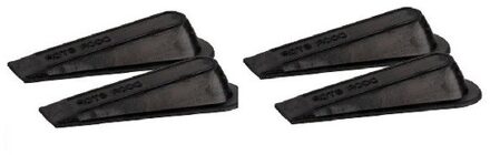Benson Deurstoppers - deurwiggen - 4x stuks - kunststof - zwart - max 100 kg - wig