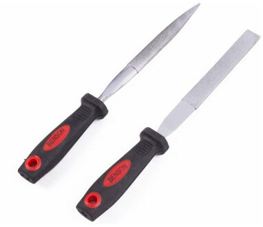 Benson Diamant vijlen set - 2-delig - hoogwaardig staal - 170 mm vijllengte