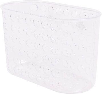 Benson Douchemandje/bakje Large - met zuignappen - transparant - 17 x 8 x 12 cm - bad rekje