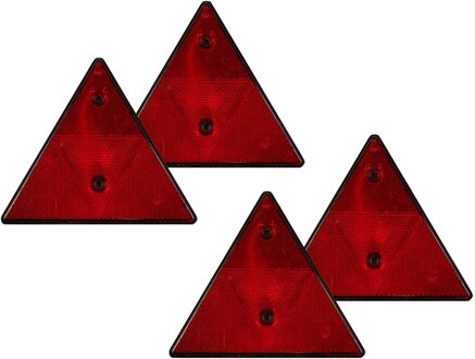 Benson Driehoek reflector - 4x - rood - 155 mm - veiligheidsreflector voor aanhanger - E11