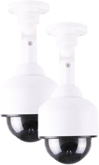 Benson Dummy Beveiligings Camera - 2x - Led dome - kunststof - realistisch - binnen en buiten