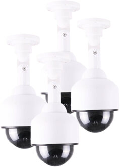 Benson Dummy Beveiligings Camera - 4x - Led dome - kunststof - realistisch - binnen en buiten
