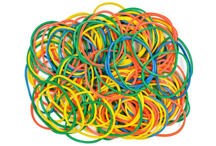 Benson Elastiekjes - 3x zak 50 gram - gekleurd - hobby - kantoor - elastiek