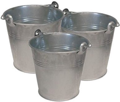 Benson Emmer / teil - 3x - van zink - met handvat - 12 liter