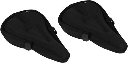 Benson Fiets zadelhoes zwart - 2x - gel zadeldek - zadel beschermer - universeel
