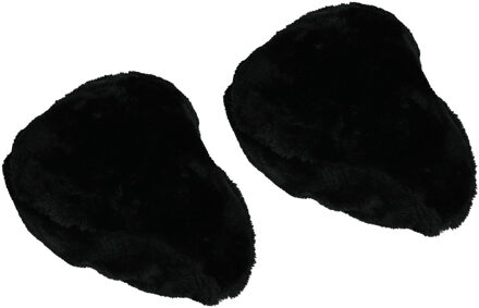 Benson Fiets zadelhoes zwart - 2x - kunstvacht zadeldek - zadel beschermer - universeel