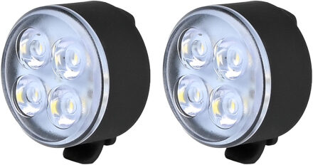 Benson Fietslamp - 2x - wit voorlicht - LED - USB oplaadbaar - inclusief clip en kabel