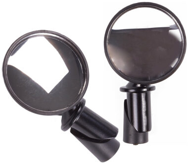 Benson Fietsspiegel - 2x - zwart - verstelbaar en 360 graden draaibaar - voor links of rechts