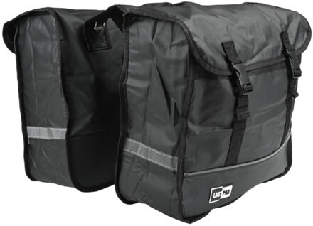 Benson Fietstas dubbel - mat zwart - 35L - 36 x 34 x 14 cm - bisonyl - gespsluiting