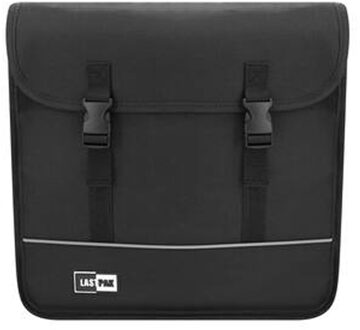 Benson Fietstas dubbel - zwart - 35L - 36 x 34 x 14 cm - canvas - klittenbandsluiting