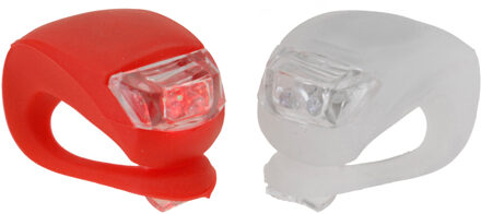 Benson fietsverlichting/fietslampjes set - LED - siliconen - voor en achter licht