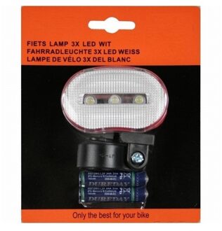 Benson Fietsverlichting LED voorlicht incl batterijen Wit