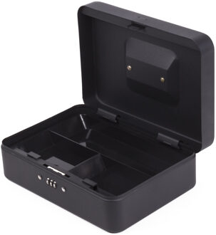 Benson Geldkist - zwart - met combinatieslot - 25 x 18 x 9 cm - Geldkistjes