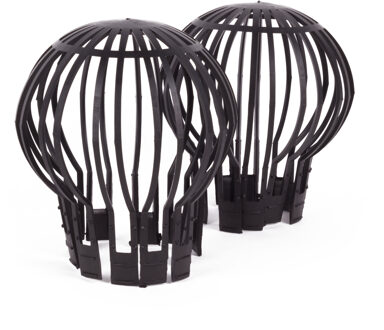 Benson Gootbescherming/dakgootbeschermers - 10x stuks - 12 x 15 cm - kunststof - antraciet