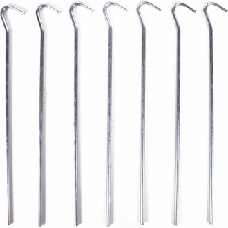 Benson Grondpen/tentharing - 28x - zilver - metaal - 22 cm - Tentharingen Zilverkleurig