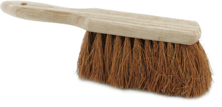 Benson Handveger stoffer van hout - kokosvezels - 28 cm - binnen en buiten - droog vuil opvegen