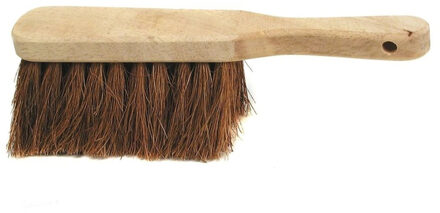 Benson Handveger stoffer van hout - kokosvezels - 30 cm - binnen en buiten - droog vuil opvegen