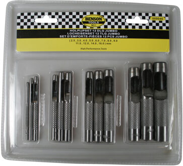 Benson Holpijpset / ponsset 12-delig