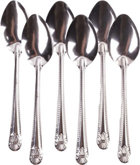 Benson Home Diner lepel - 12x stuks - chroom - zilver - bestek - 23 cm