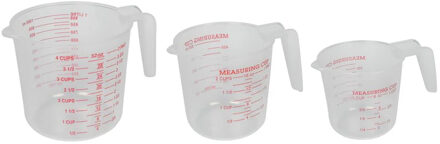 Benson Home Keuken maatbeker - set 3x stuks - kunststof - transparant - schenktuit
