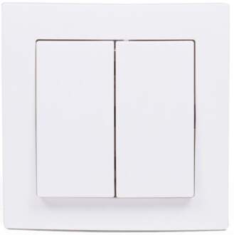 Benson Inbouw WCD Serieschakelaar dubbel (Wit)