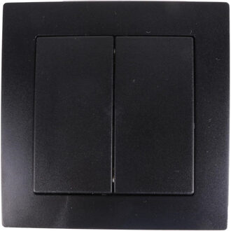 Benson Inbouw wisselschakelaar dubbel - zwart - 250V 10A - WCD