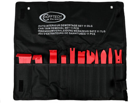 Benson Interieur Demontage Gereedschapset - 11-delig - rood/zwart - inclusief opbergtas