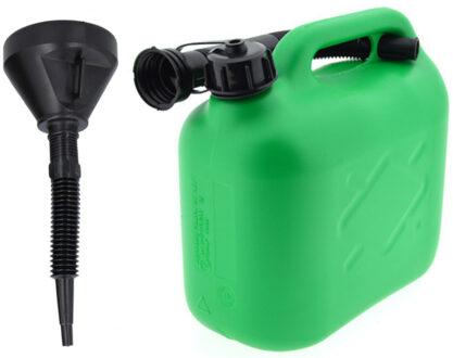 Benson Jerrycan groen voor brandstof van 5 liter met een handige grote trechter