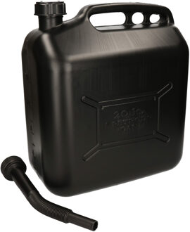 Benson Jerrycan zwart voor brandstof - 20 liter - inclusief schenktuit - o.a. benzine / diesel