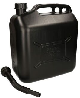Benson Jerrycan zwart voor brandstof - 20 liter - inclusief schenktuit - o.a. benzine / diesel