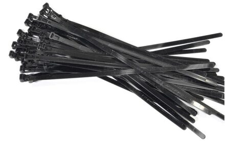 Benson Kabelbinders - 50x stuks - tie-wraps - loskoppelbaar - zwart - 7.6 x 300 mm