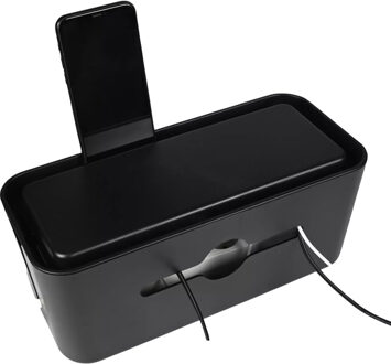 Benson Kabelmanagementbox - multifunctioneel - zwart - 31 x 13,5 x 13 cm