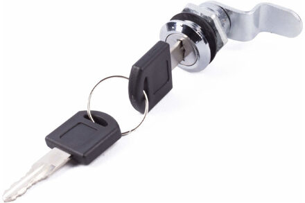 Benson Kantelslot - lockerslot - 18 x 20 mm - 2 sleutels - brievenbus / opbergkasten slot - Deursloten Zilverkleurig