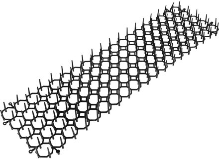 Benson Kattenafweermatten - 4x - zwart - kunststof - 47,5 x 13 cm - tuinbescherming