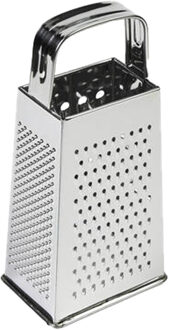 Benson Keuken rasp/kaasrasp - 18 cm - 4-zijdig - zilver - RVS