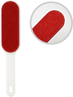 Benson Kledingborstel - 24 cm - wit/rood - ontpluizer - pluizen verwijderen - kleding en meubels