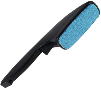 Benson Kledingborstel - zwart/blauw - 26 cm - ontpluizer - pluizenverwijderaar - inklapbaar