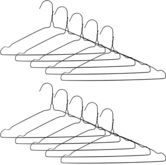 Benson Kledinghangers - 10x stuks - metaal - anti slip - 40 cm - 360? draaibare haak