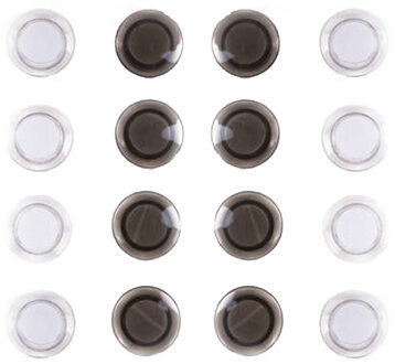 Benson koelkast Magneten rond - 2x - zwart - 10 x stuks - D30 mm