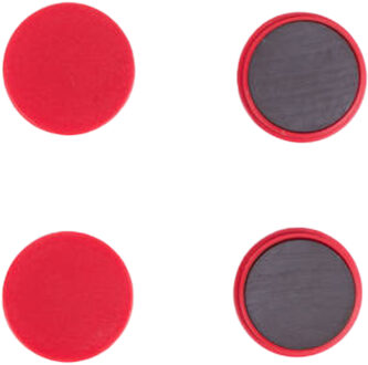 Benson koelkast Magneten rond - Rood - 4x stuks - D35 mm - magneetjes