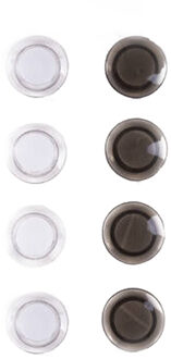 Benson koelkast Magneten rond - transparant - 8x stuks - D30 mm