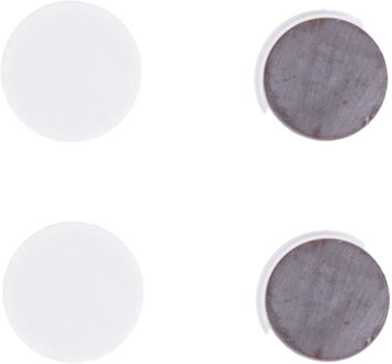 Benson koelkast Magneten rond - Wit - 4x stuks - D35 mm - magneetjes
