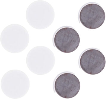 Benson koelkast Magneten rond - Wit - 8x stuks - D35 mm - magneetjes
