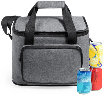 Benson Koeltas met inhoud van 15 liter - grijs - 31 x 24 x 20 cm - Koeltassen - polyester/aluminium - Koeltas
