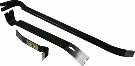 Benson Koevoet/breekijzer - 3-delig - zwart gelakt - staal - 59-38-17 cm