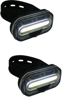 Benson Koplamp - 2x - LED - fietsverlichting - stuur / frame bevestiging - op batterij