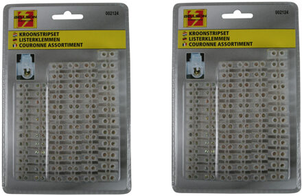 Benson Kroonsteen set - 72x - klein/middel/groot - kunststof - elektra aansluitmateriaal