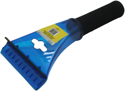 Benson Kunststof ijskrabber/raamkrabber - blauw - met wisser - 21 cm
