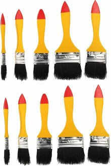 Benson Kwastenset - 10-delig - half synthetisch - plat - verf/schilderen - Verfkwasten