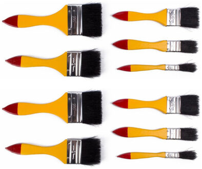 Benson Kwastenset - 2x - 5-delig - half synthetisch - plat - verf/schilderen